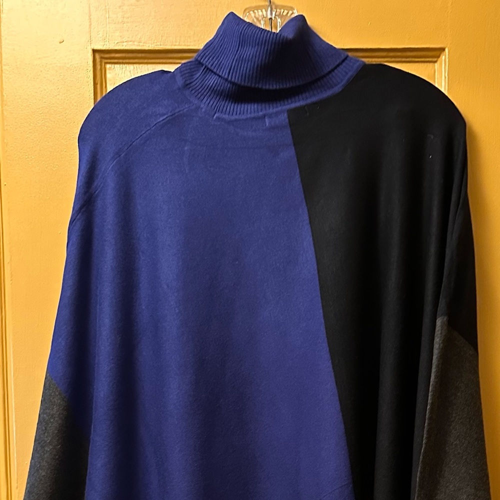 Colorblock Turtleneck Sweater for Men